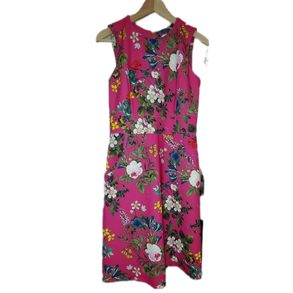 Calvin Klein floral sheath dress